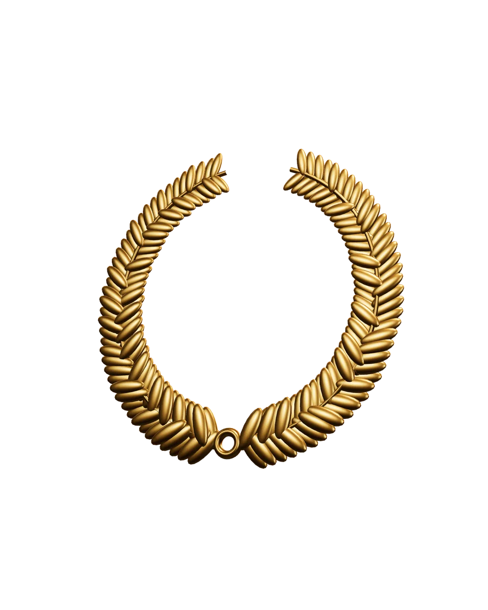 Gilded laurel wreath